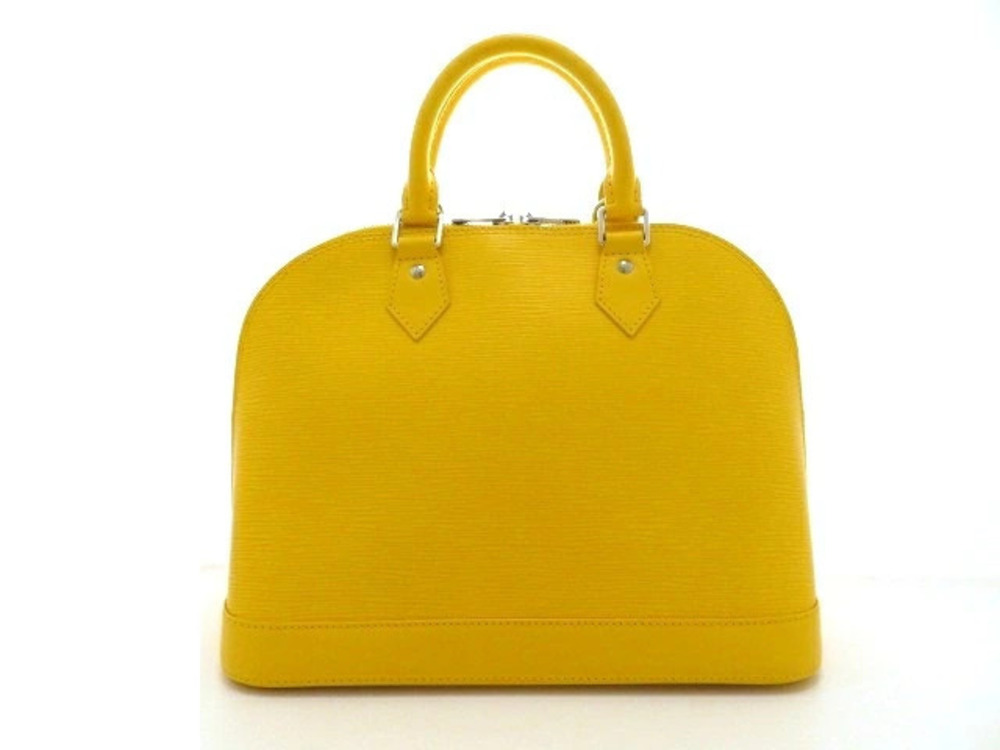 LOUIS VUITTON Alma Handbag Epi Leather Citron Yellow